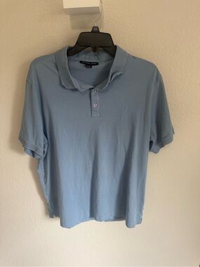 Michael Kors Men’s Pale Blue Polo with Subtle Logo